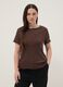 Brown striped pure cotton regular-fit T-shirt_2
