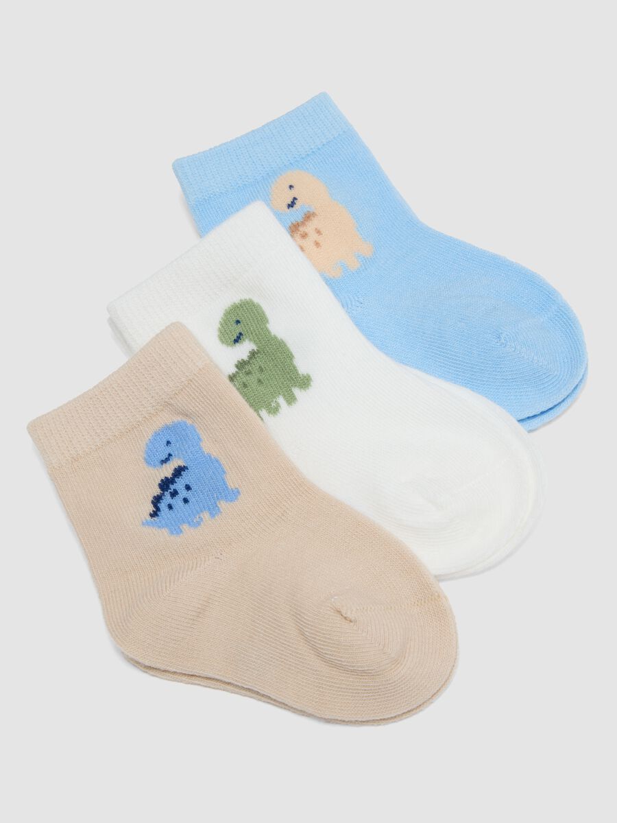 Five-pack of multicolour short socks in stretch organic cotton_1