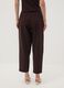 Braune Joggerhose aus elastischem Viskose-Milanojersey im Barrel Fit_2