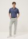 Blue stretch cotton polo shirt_1