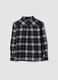 Black checked pure cotton regular-fit shirt for boys_4