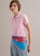 Polo en algod&oacute;n org&aacute;nico rosa corte regular_0