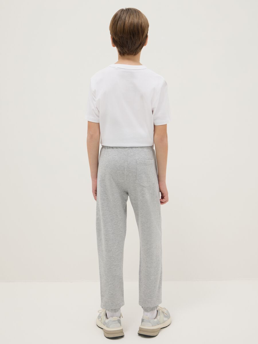 Boys' Grey Jogger Trousers in Pure Cotton Regular Fit_1