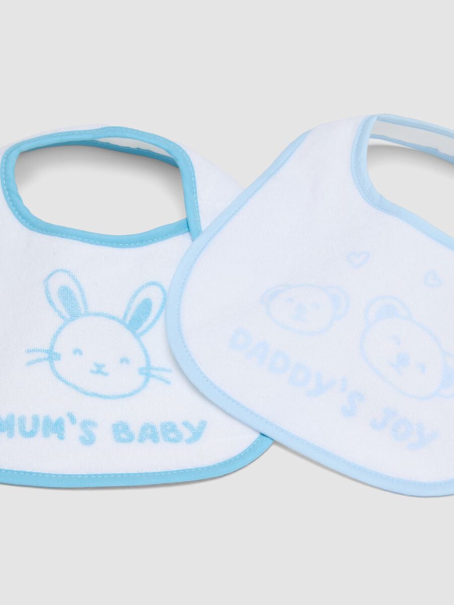 Pack of four multicoloured organic cotton-blend bibs for baby_2