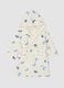 Beige hooded organic cotton bathrobe_0