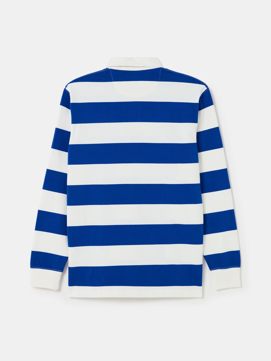 Striped polo shirt with long sleeves_4