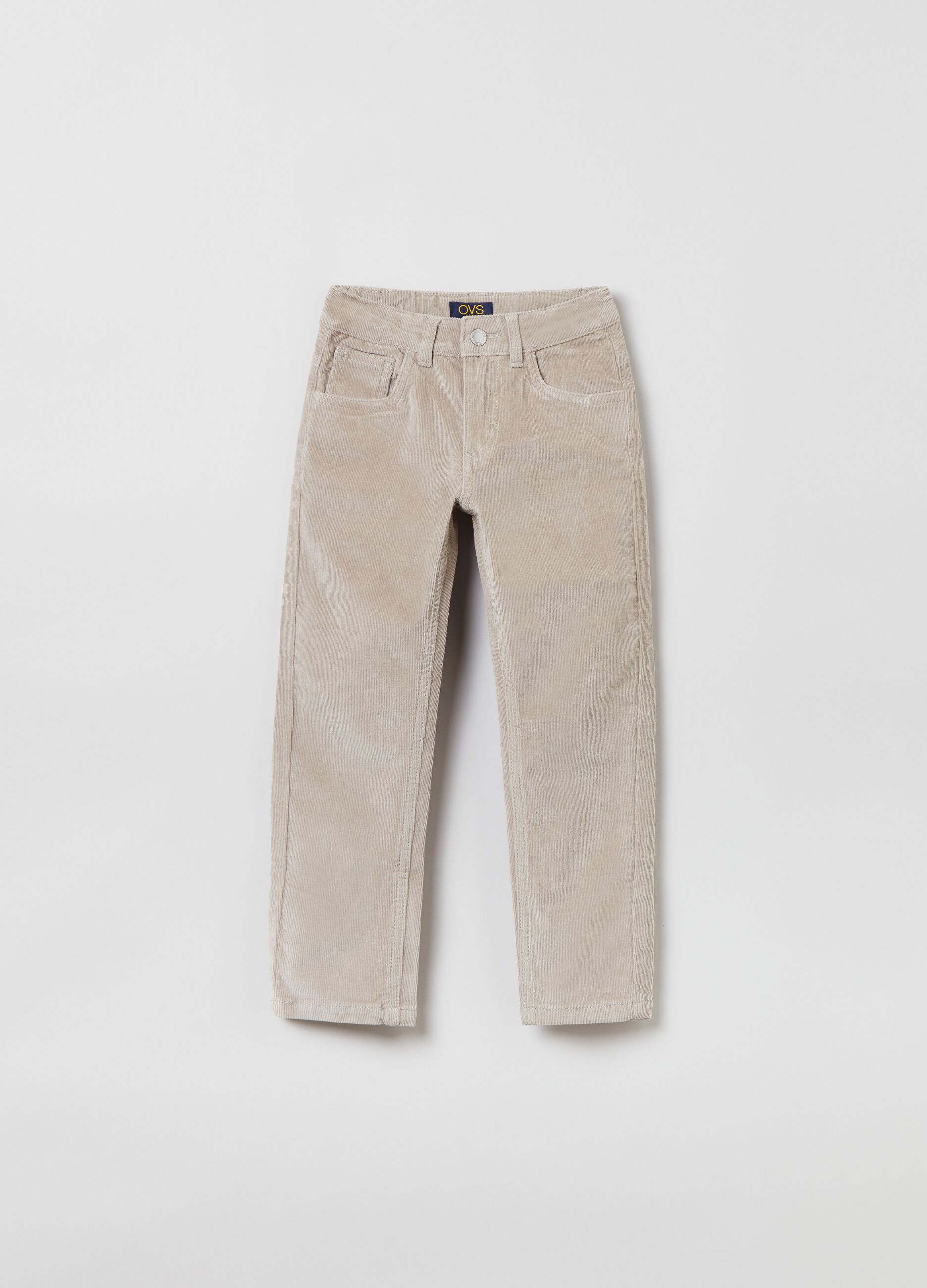 Corduroy trousers with five pockets