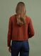 Cardigan rosso in puro cotone con bottoni regular fit_3