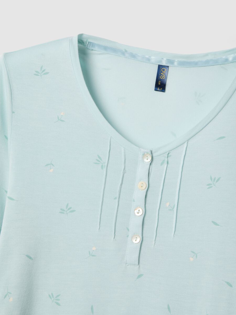 Pigiama in pura viscosa azzurro regular fit_1
