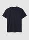 Blue pure cotton crew neck T-shirt, regular fit_0