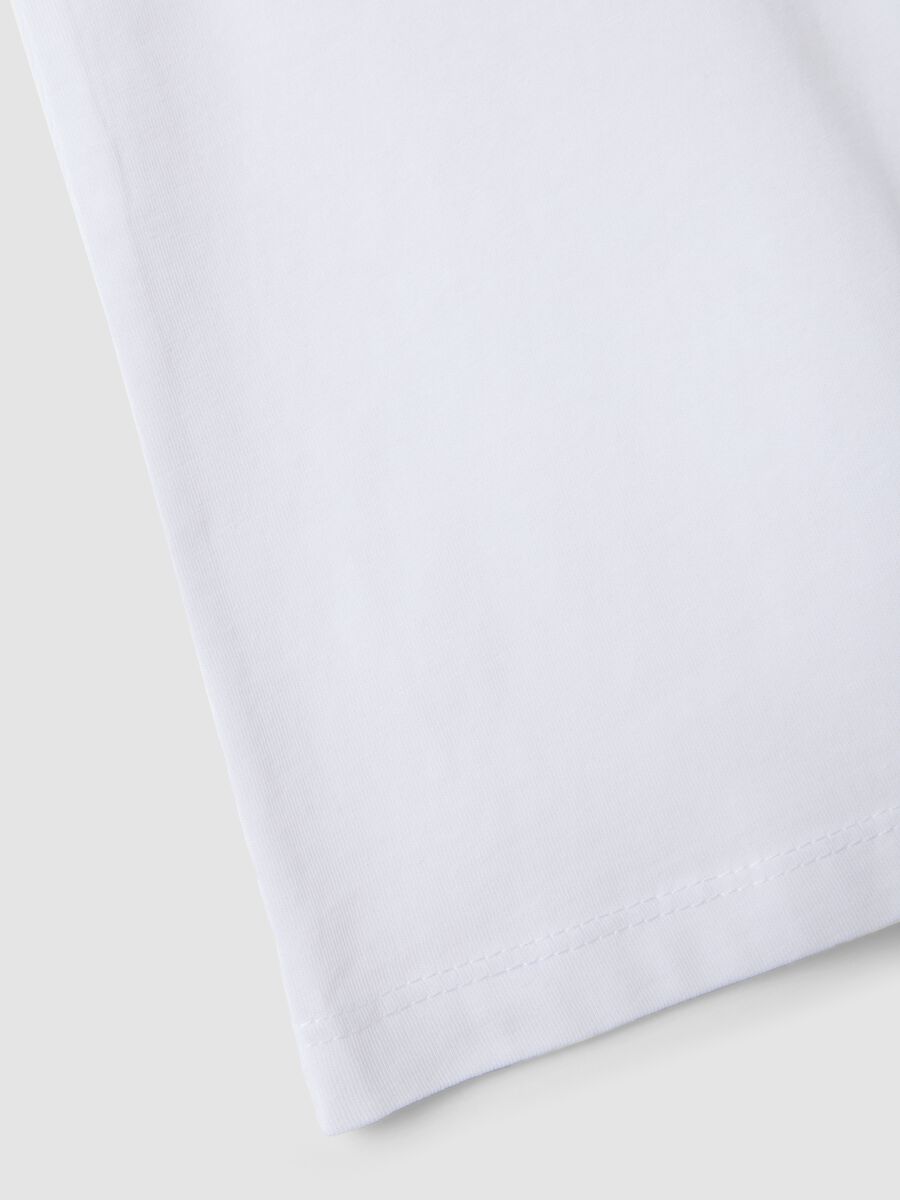 White pure cotton girls&rsquo; regular-fit tank top with ruffles_3