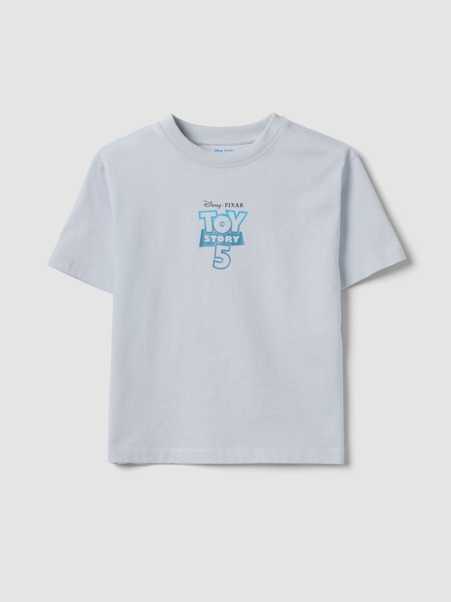 T-shirt cinzenta em algod&atilde;o puro com estampado Toy Story para menino_0