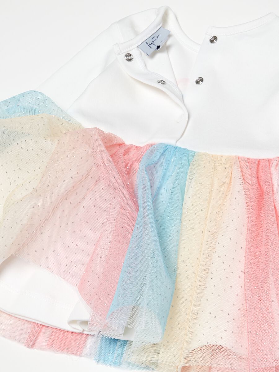 Dress with multicoloured tulle skirt_2