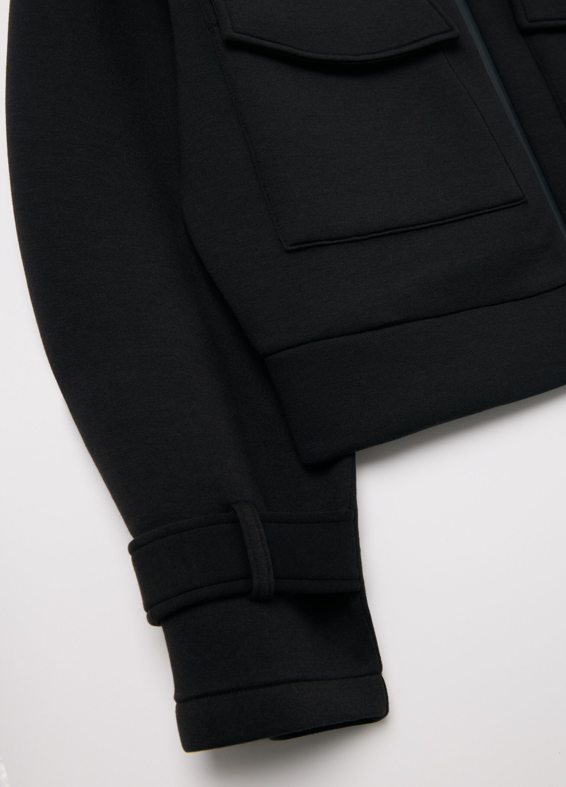 Bomber jacket with mock neck