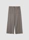 Pantaloni culotte beige in viscosa elasticizzata_4