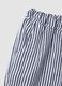 Blue striped pure cotton regular-fit trousers_5
