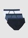 Set of multicolour regular fit elastic cotton briefs_4