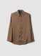 Brown striped stretch-fabric shirt, regular fit_0