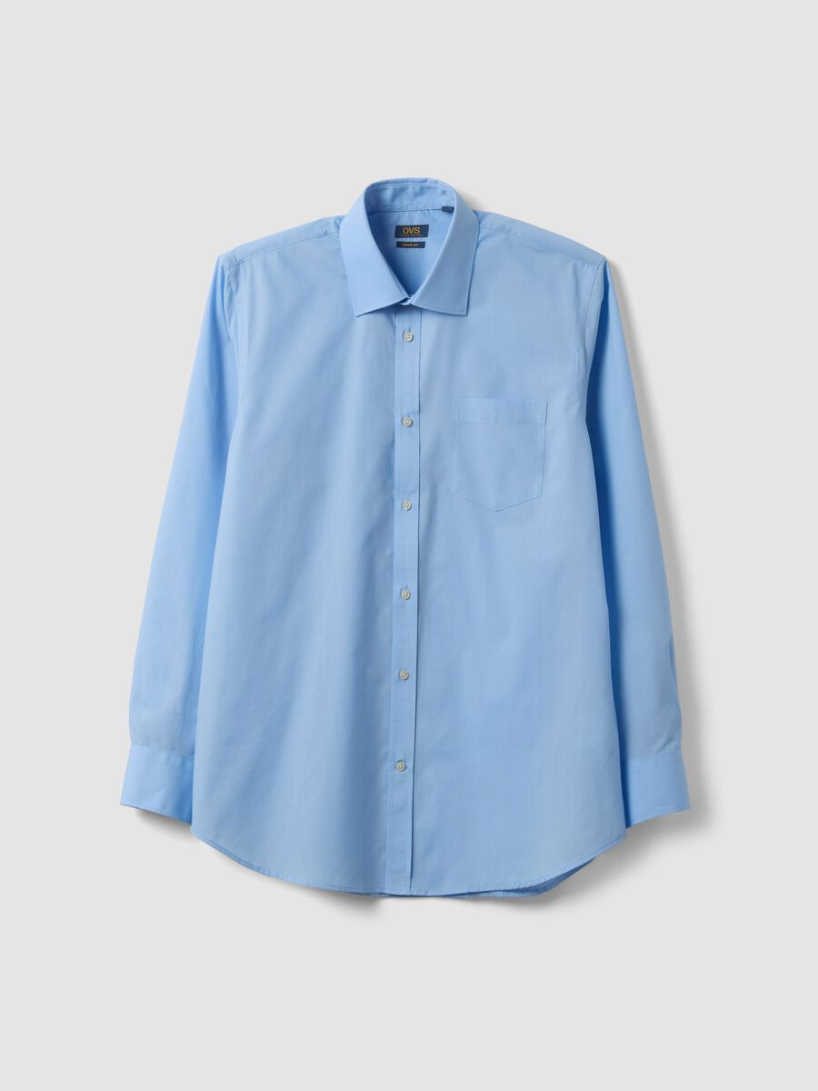Hellblaues Regular-Fit-Hemd mit klassischem Kragen, b&uuml;gelleicht_4