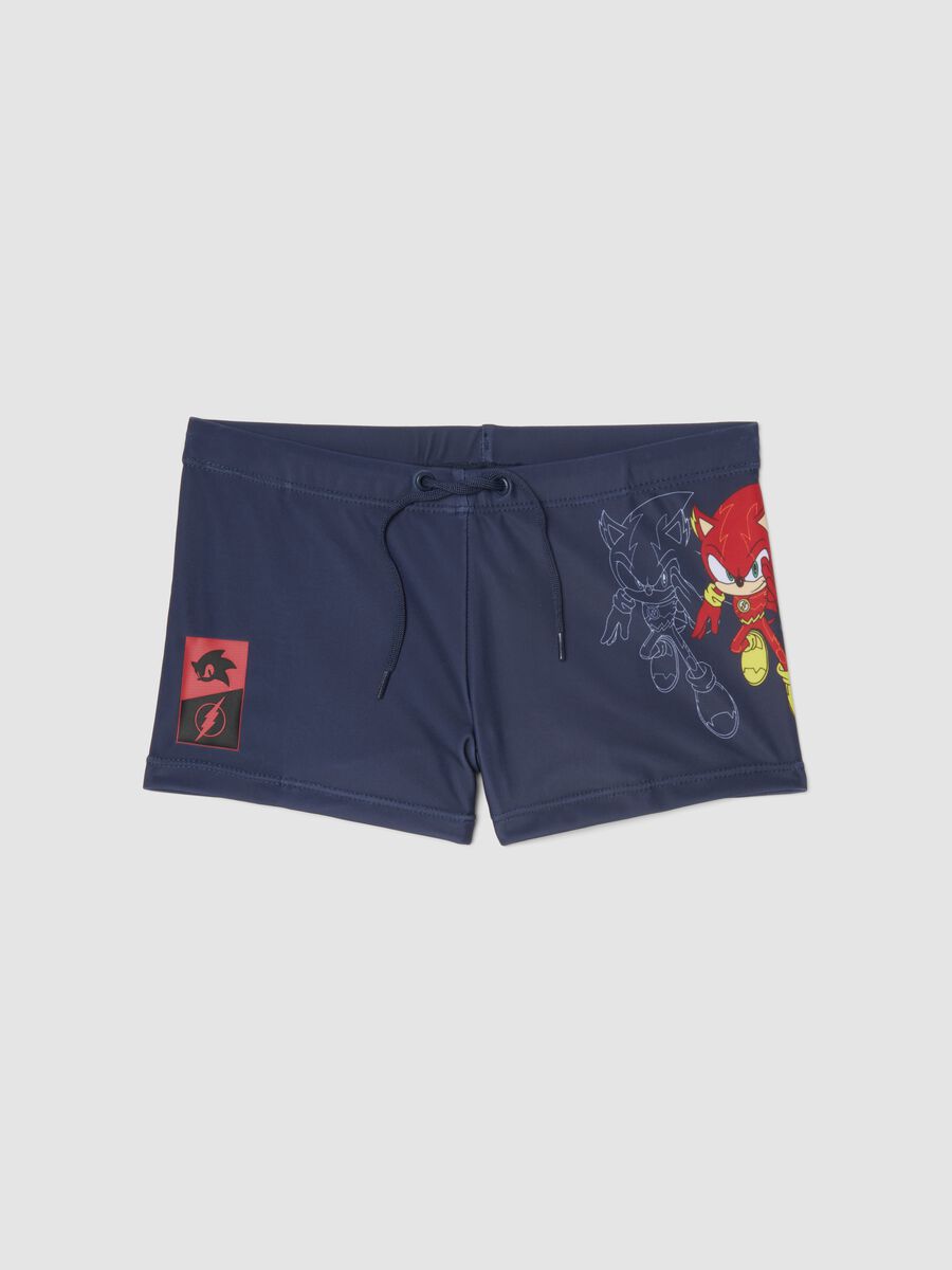 Blue stretch swim shorts_0