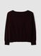 Maglia viola in pura lana con scollo a barchetta_6