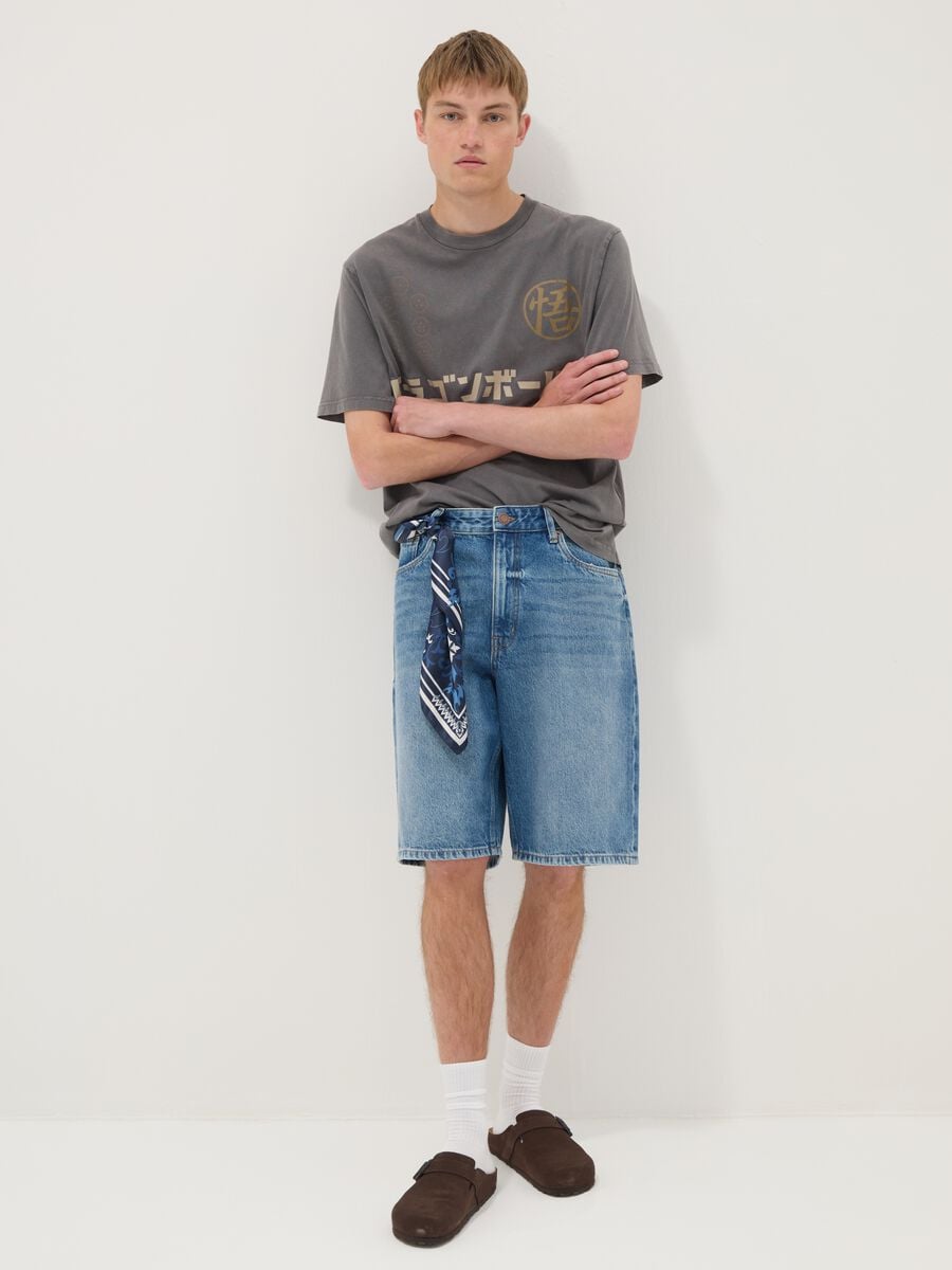 Grey short-sleeve pure cotton T-shirt_1