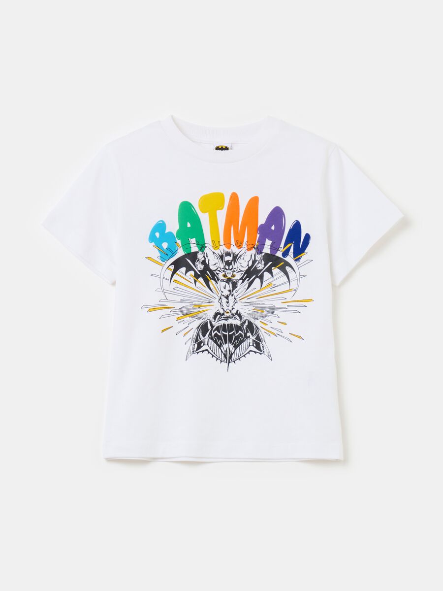Cotton T-shirt with Batman print_0