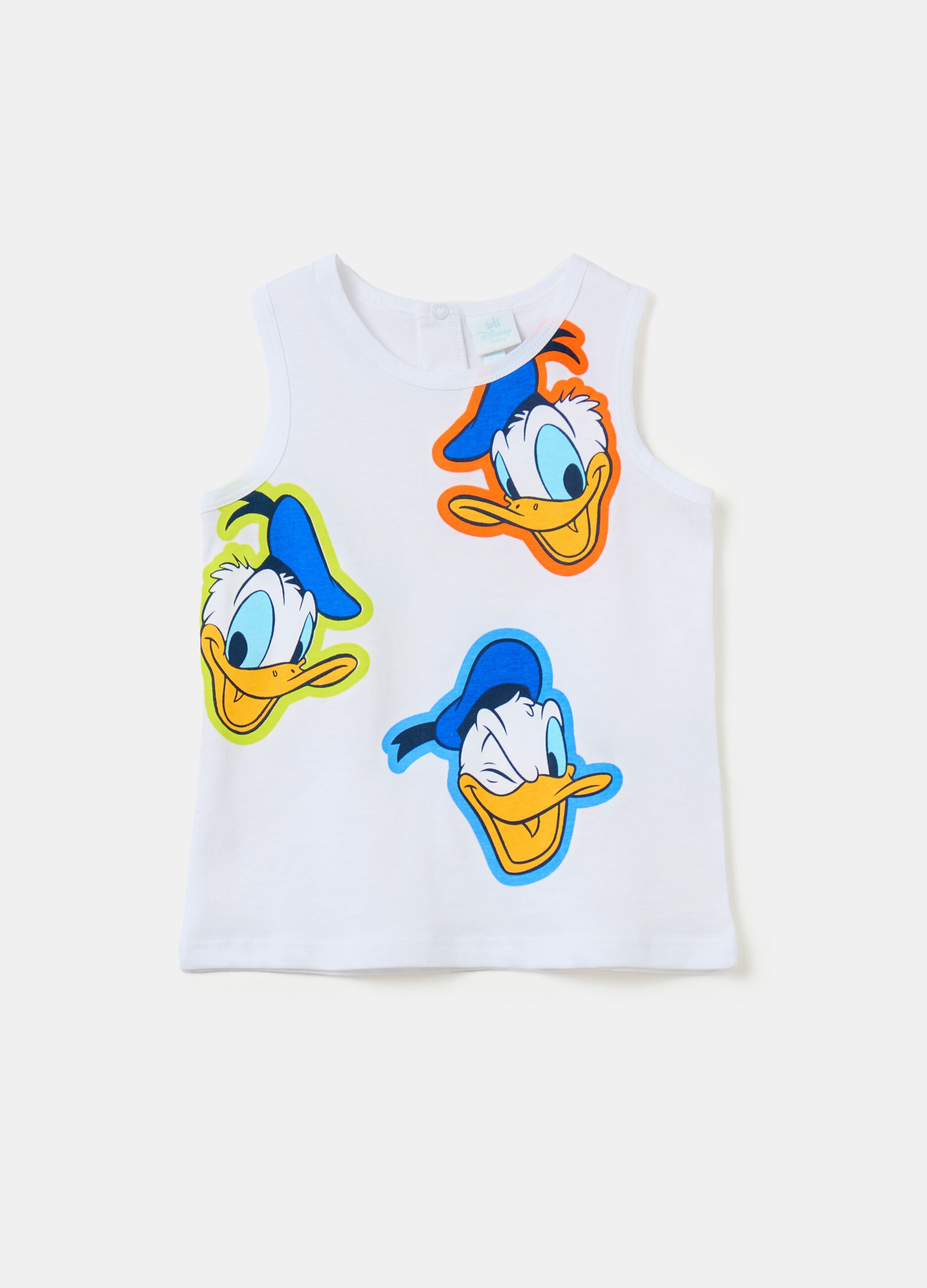 Cotton racerback vest with Donald Duck 90 print