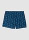 Blaue Boxer-Badeshorts mit Seestern-Print_0