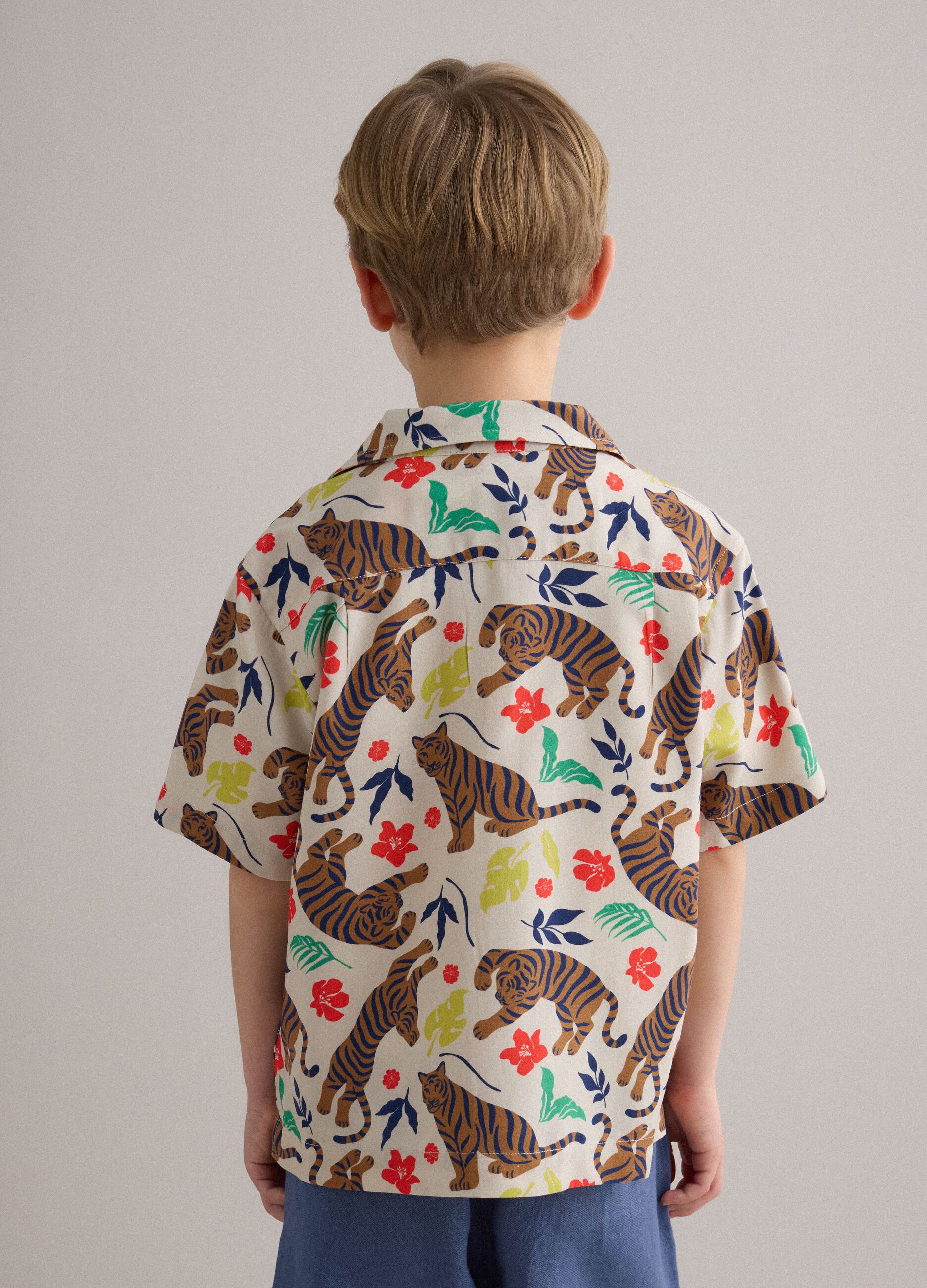 &Pi;&omicron;&lambda;ύ&chi;&rho;&omega;&mu;&omicron; &pi;&alpha;&iota;&delta;&iota;&kappa;ό &pi;&omicron;&upsilon;&kappa;ά&mu;&iota;&sigma;&omicron; &alpha;&pi;ό 100% &beta;&iota;&sigma;&kappa;ό&zeta;&eta;, regular fit, &mu;&epsilon; &sigma;&tau;ά&mu;&pi;&epsilon;&sigmaf;