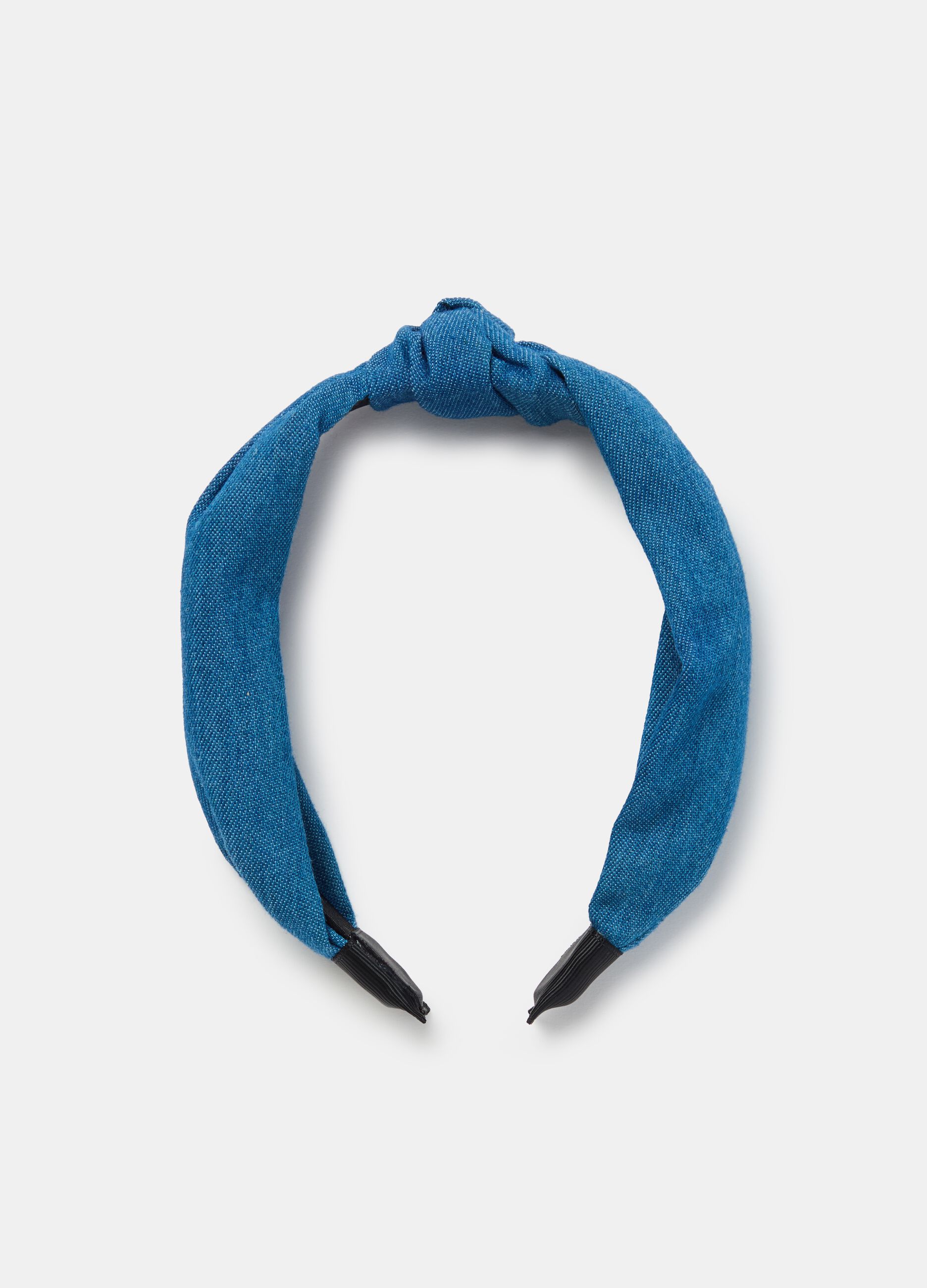 Alice band in denim with knot