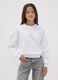 Sweatshirt branca oversized em algod&atilde;o puro com estrelas para menina_1