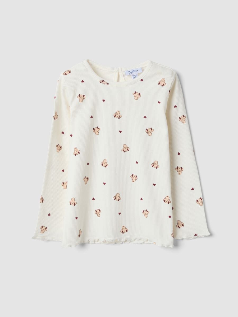 White organic stretch cotton crew-neck T-shirt_0