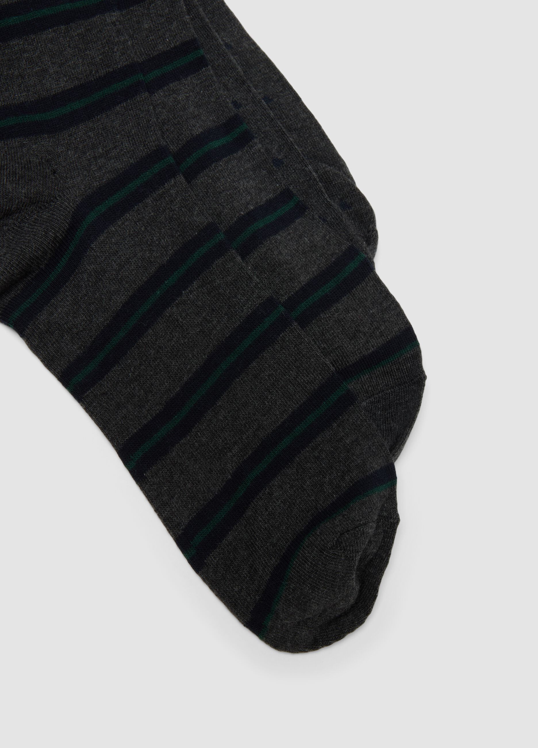3er-Pack lange graue Socken aus elastischer Bio-Baumwolle