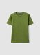 Green pure linen short-sleeve T-shirt, regular fit_0