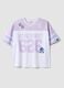 Girls' multicolour pure cotton boxy fit T-shirt with Stitch_3