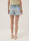 Light blue pure cotton denim shorts_2