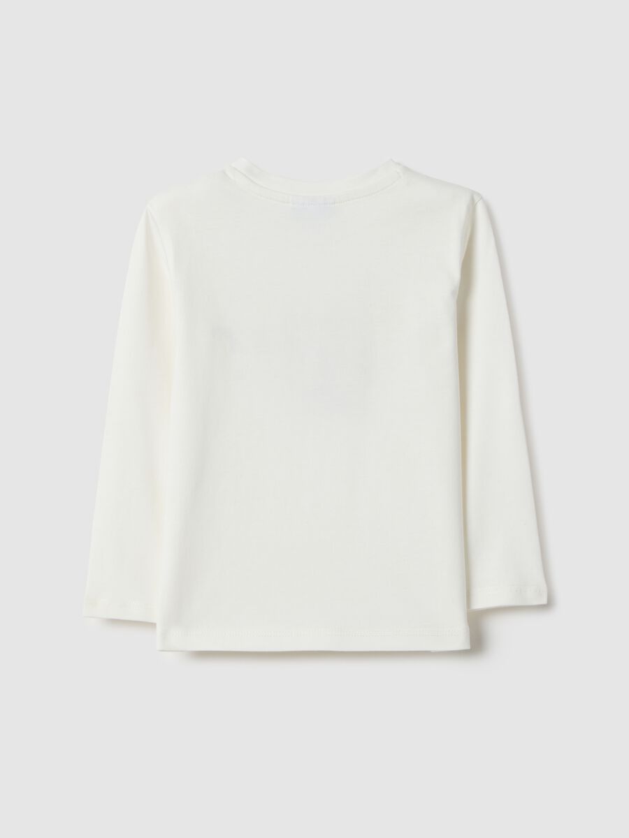 White pure cotton regular fit t-shirt for boys_1