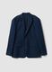 Blue pure linen slim-fit blazer_4