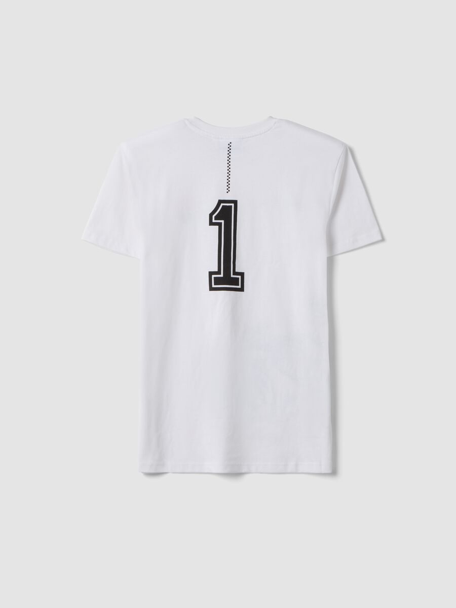 Wei&szlig;es Jungen-T-Shirt mit kurzen &Auml;rmeln aus Baumwollmischung, Relaxed Fit_4