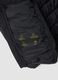 Black Ultralight padded hooded jacket with zip for boys_6