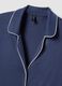 Camisola de noite azul de viscose pura com bot&otilde;es_5