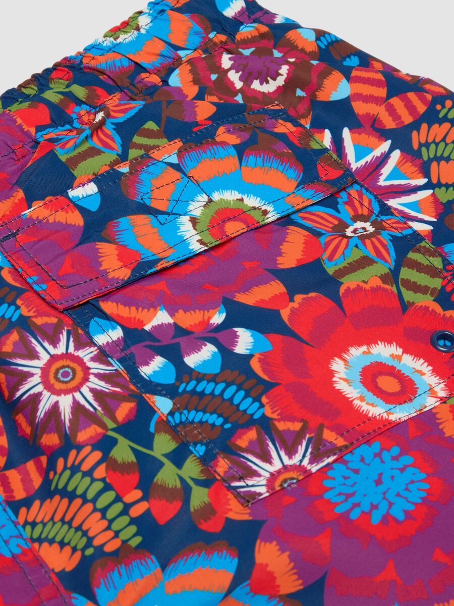 Multicolour floral print swim shorts_5