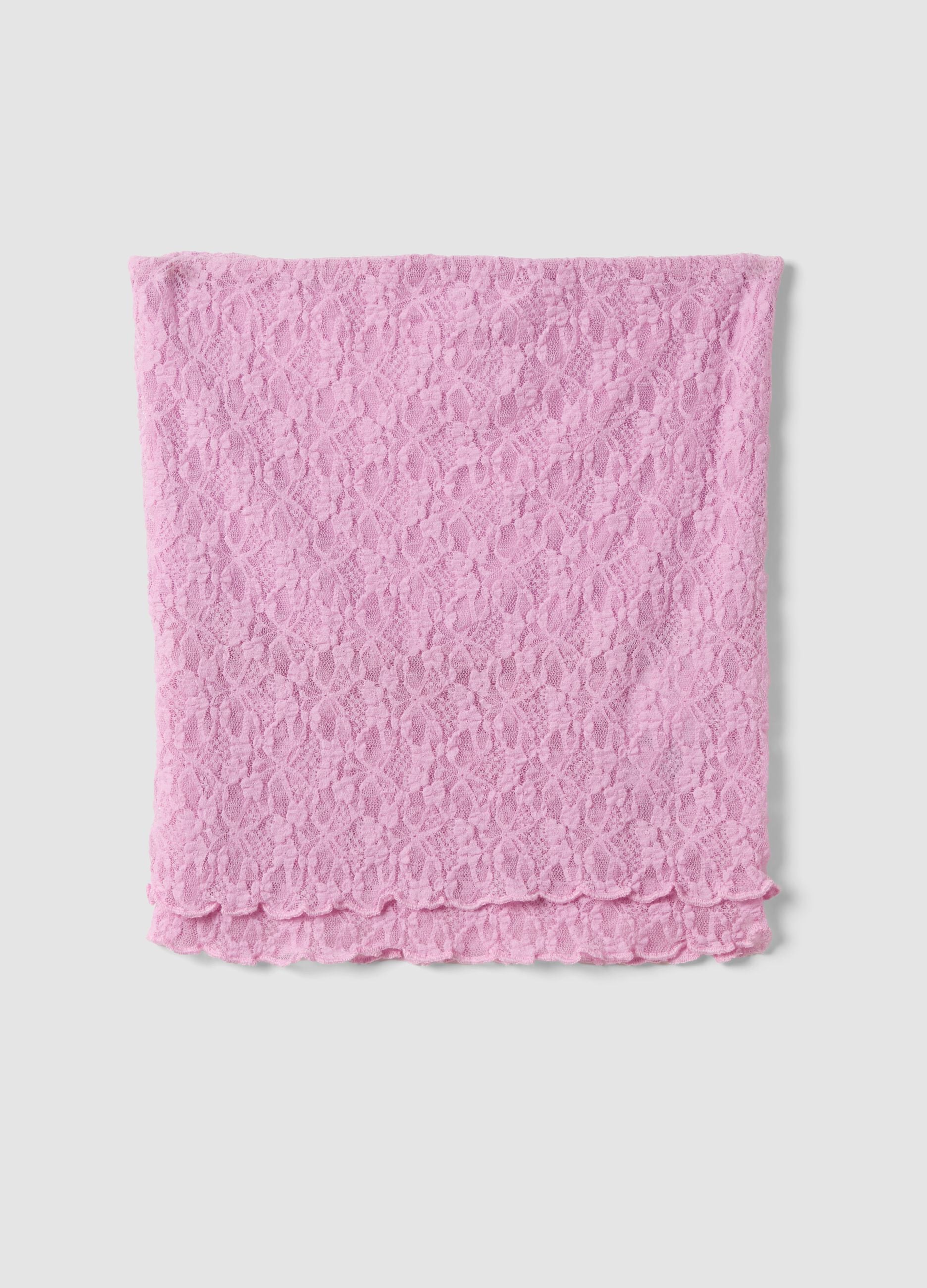 Short pink stretch-fabric top