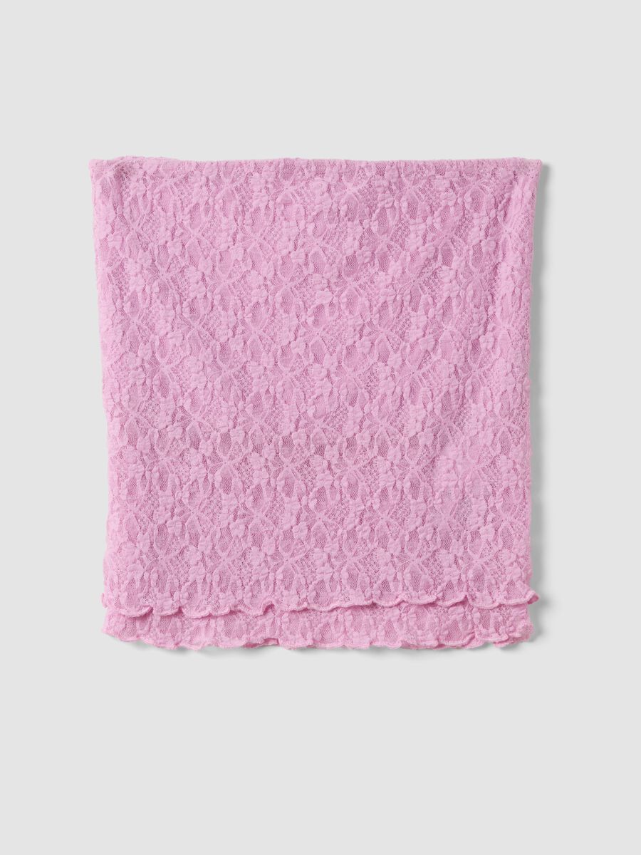 Short pink stretch-fabric top_0