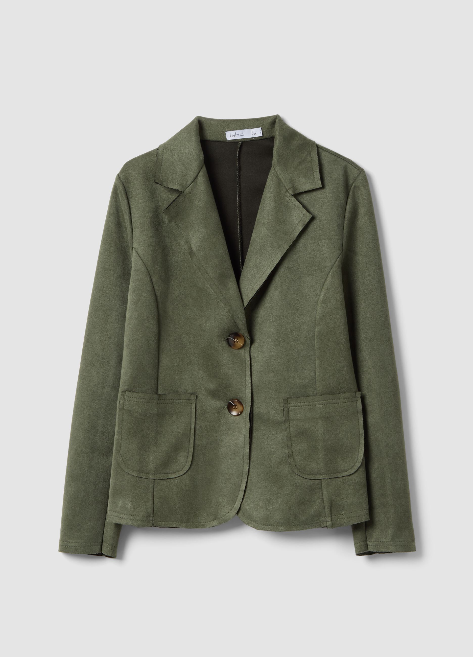 Green Lightweight Regular Fit Jacket with Pockets