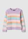 Children's regular-fit multicolour striped pure cotton jumper_0