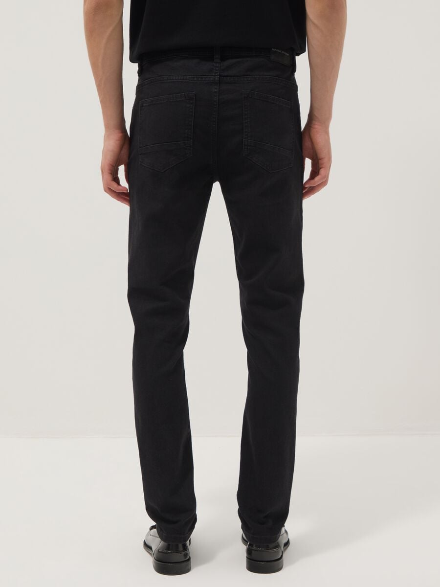 Black Super Skinny Cotton Blend Jeans_3