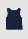 Blue stretch-fabric tank top_4