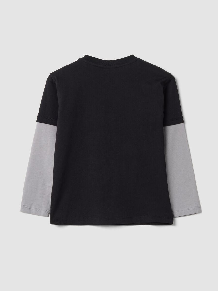 T-shirt preta em algod&atilde;o puro com decote redondo e estampado Minecraft &ndash; corte oversized_1